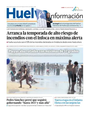 Portada de Huelva Información, 1 de junio de 2026