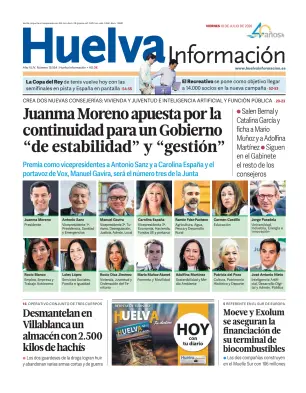Portada de Huelva Información, 10 de julio de 2026