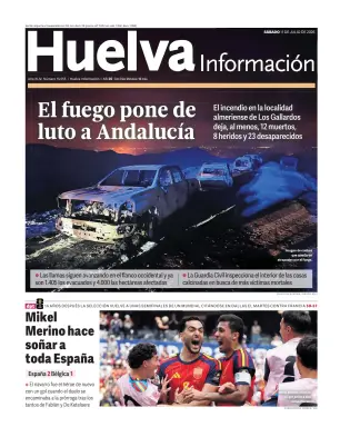 Portada de Huelva Información, 11 de julio de 2026