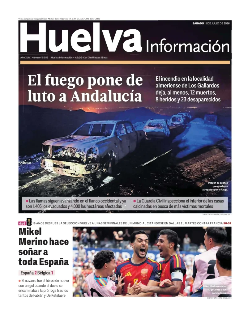 Portada de Huelva Información