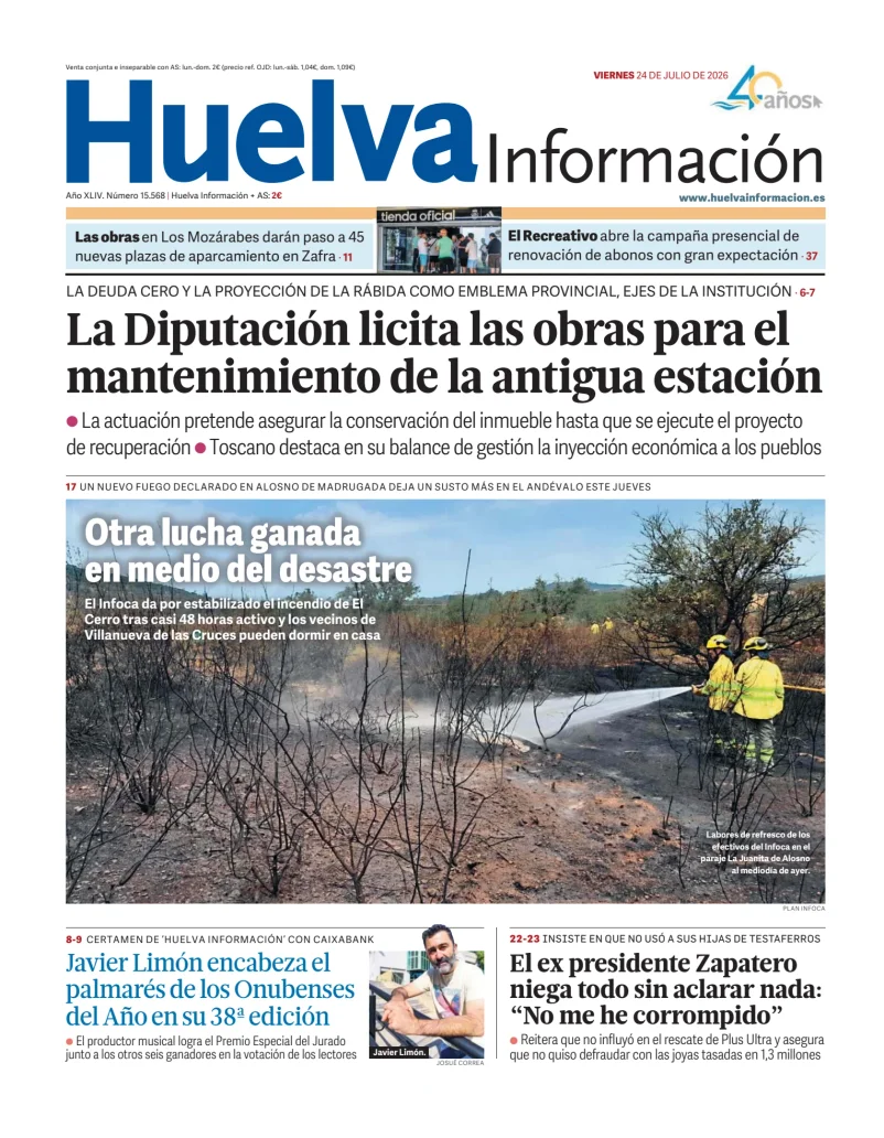 Portada de Huelva Información