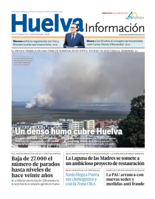 Portada de Huelva Información, 3 de junio de 2026