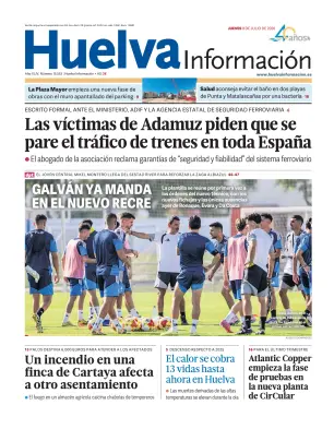 Portada de Huelva Información, 9 de julio de 2026