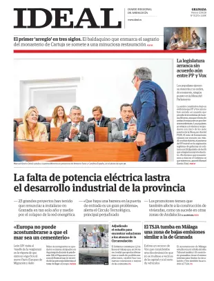 Portada de Ideal, 12 de junio de 2026