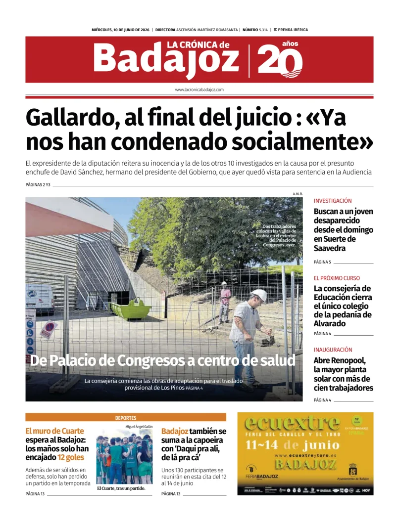 Portada de La Crónica de Badajoz