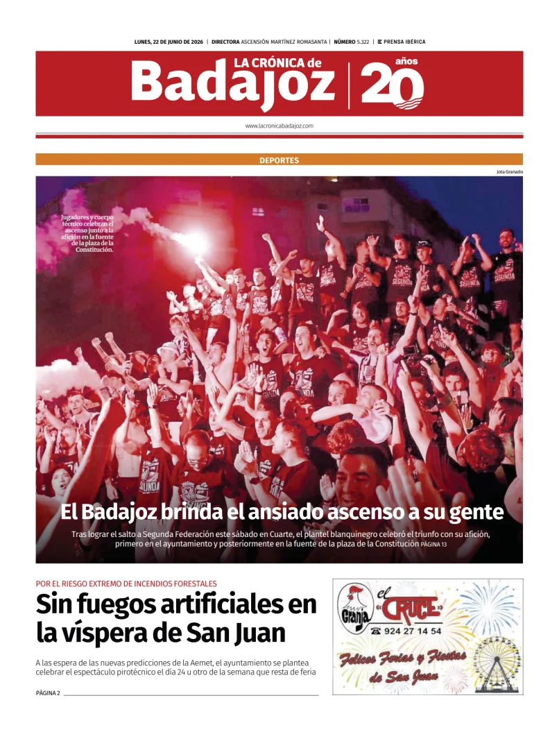 La Crónica de Badajoz — 22/06