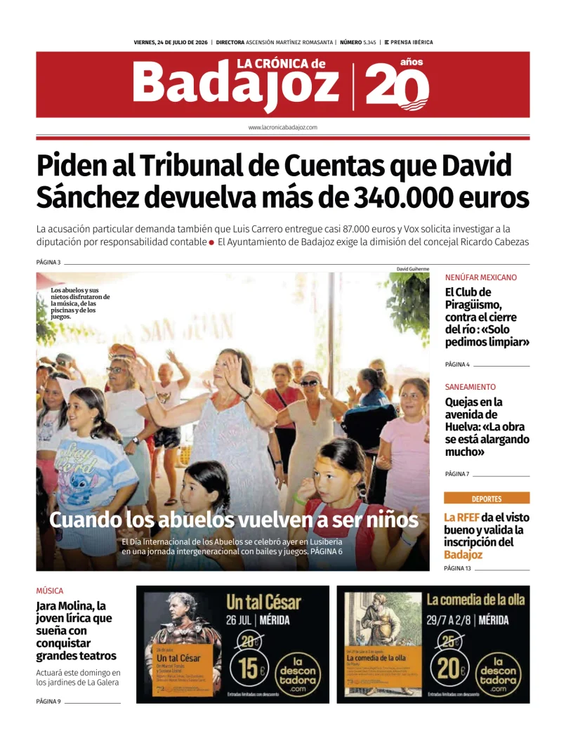 Portada de La Crónica de Badajoz