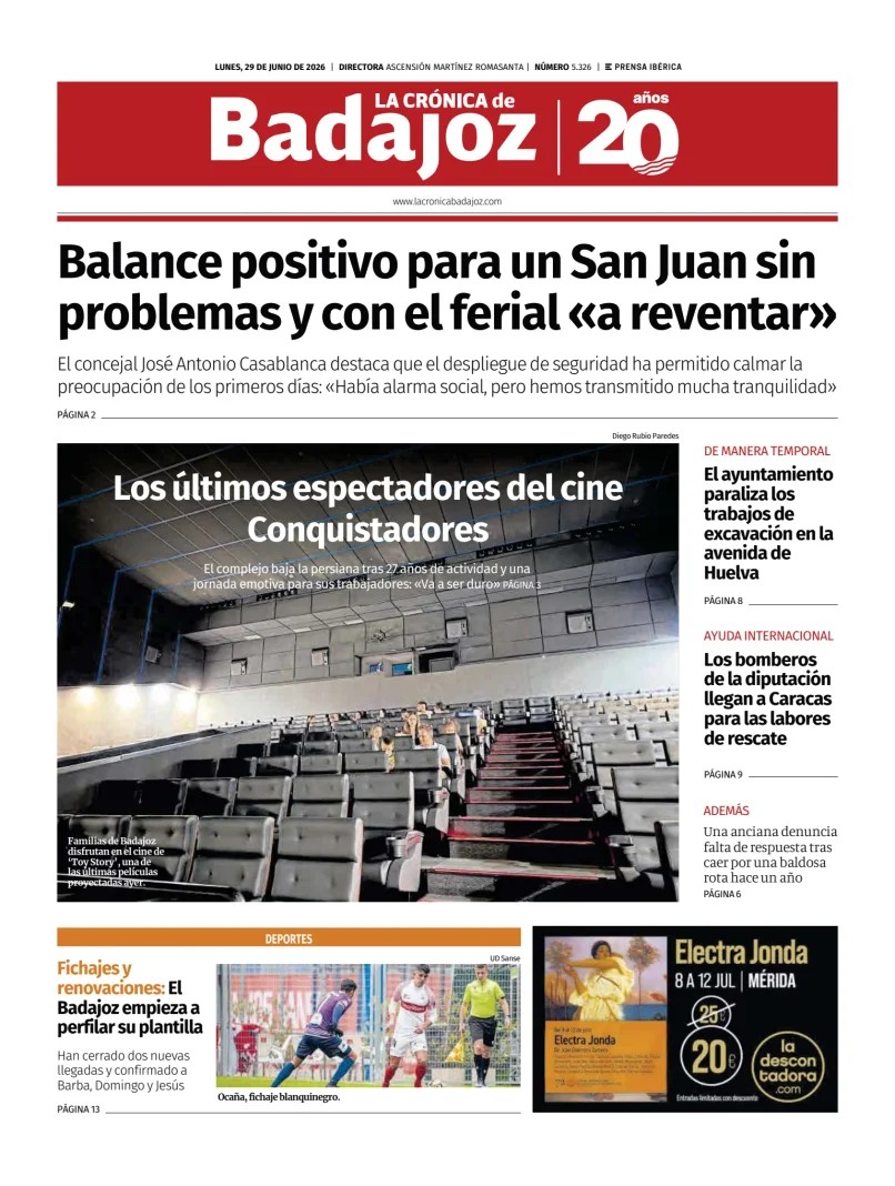 La Crónica de Badajoz — 29/06