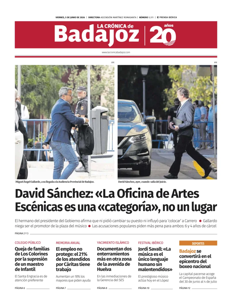 Portada de La Crónica de Badajoz