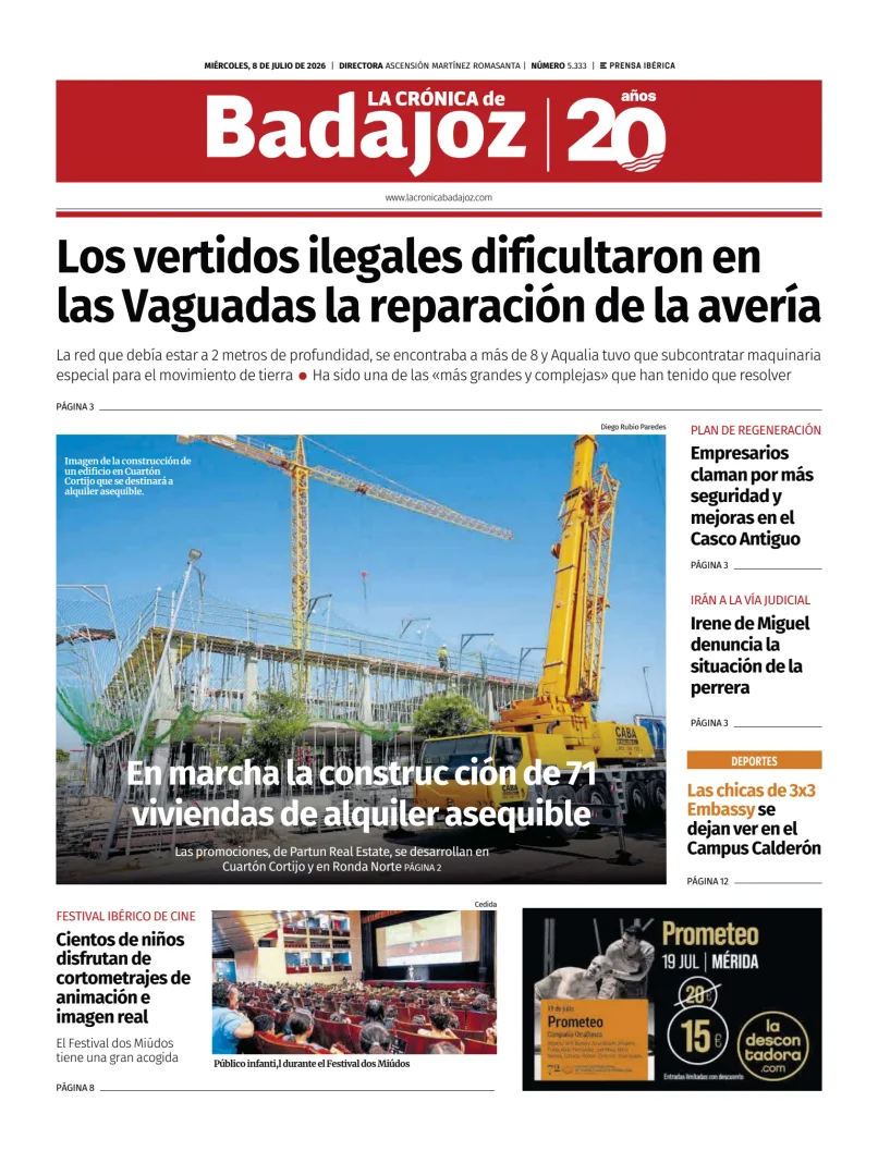 Portada de La Crónica de Badajoz