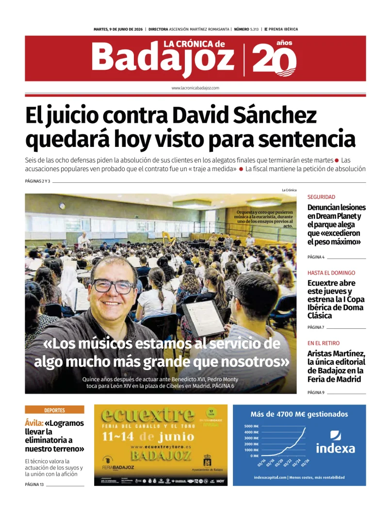 Portada de La Crónica de Badajoz