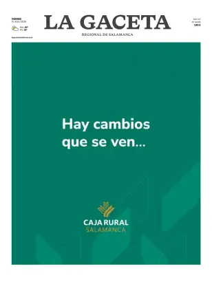 Portada de La Gaceta de Salamanca, 10 de julio de 2026