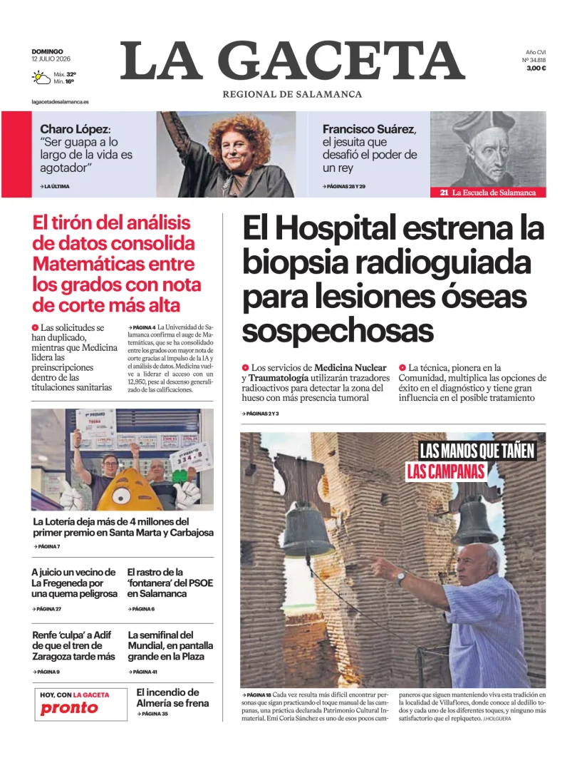 Portada de La Gaceta de Salamanca