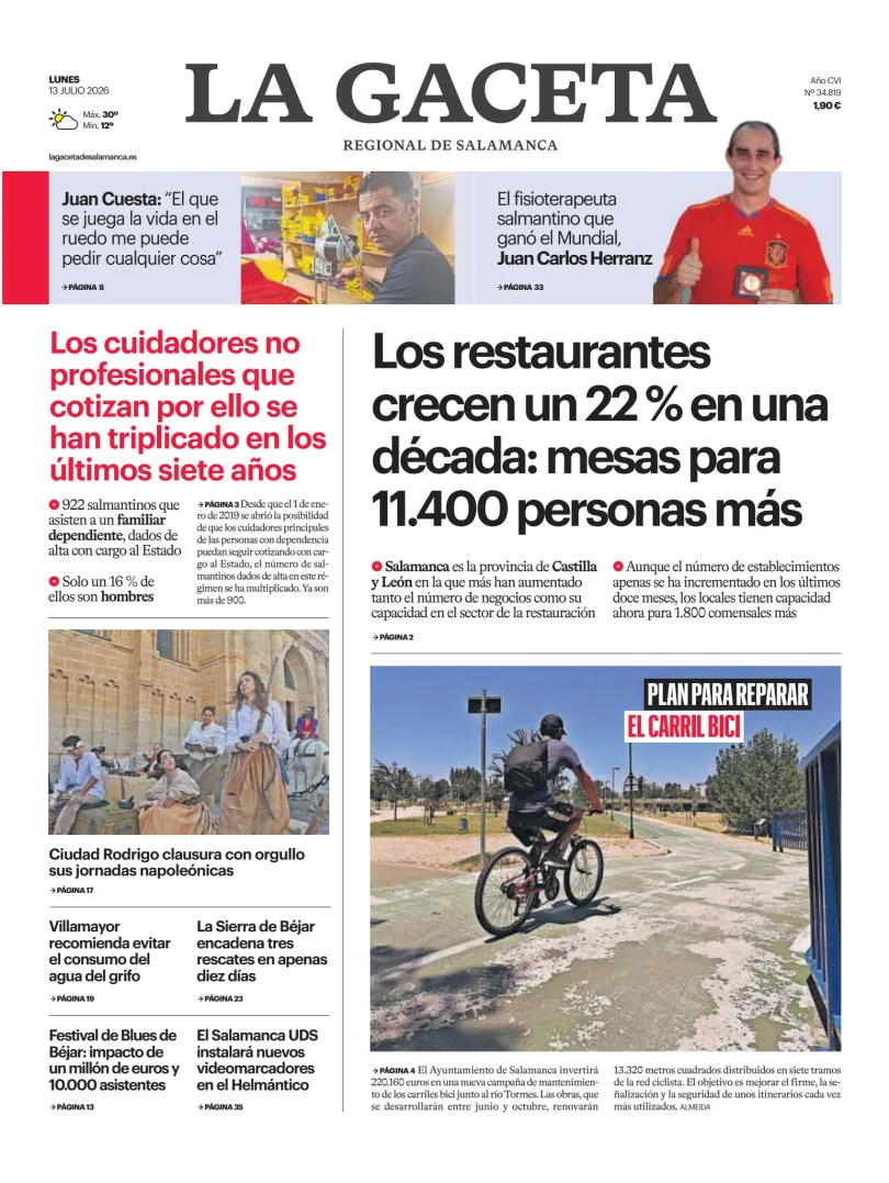 La Gaceta de Salamanca — 13/07