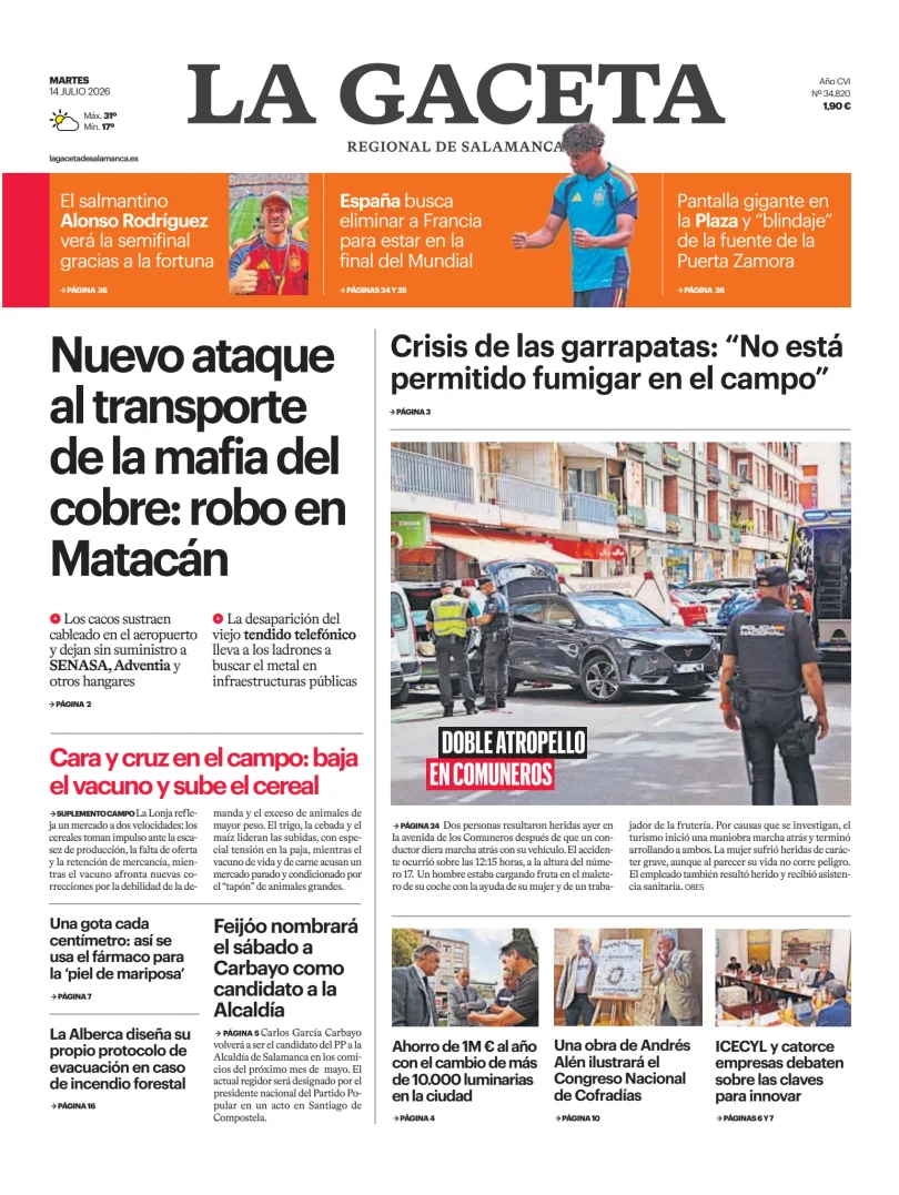 La Gaceta de Salamanca — 14/07