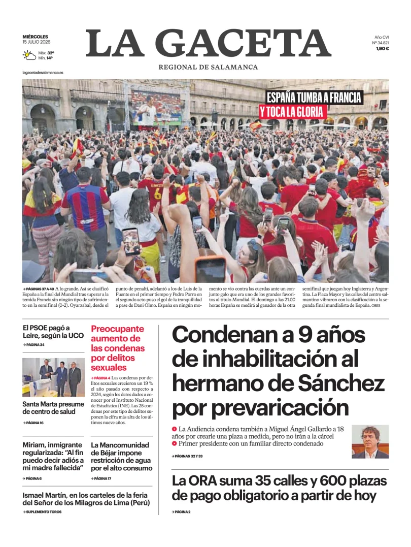 La Gaceta de Salamanca — 15/07