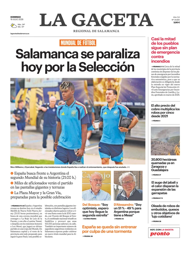 La Gaceta de Salamanca — 19/07