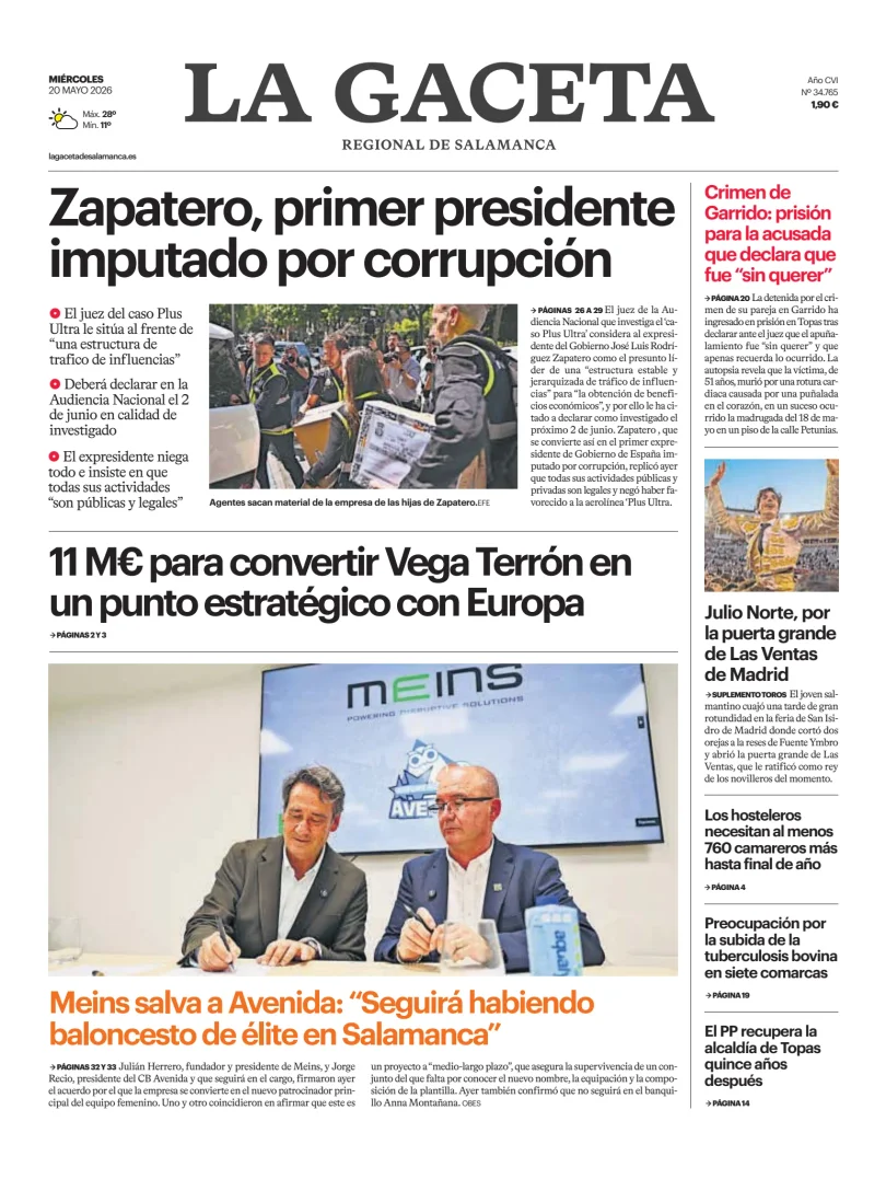 La Gaceta de Salamanca — 20/05