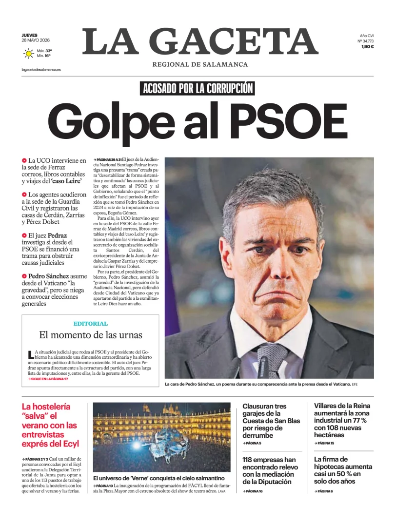 La Gaceta de Salamanca — 28/05