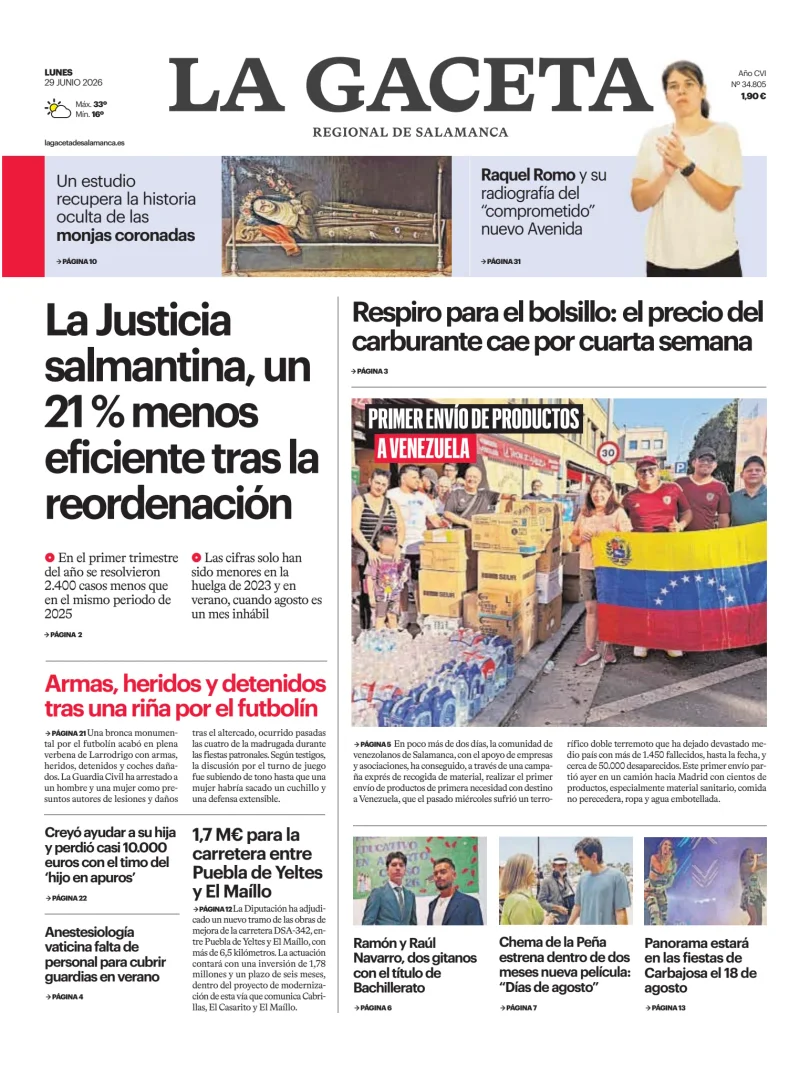 La Gaceta de Salamanca — 29/06