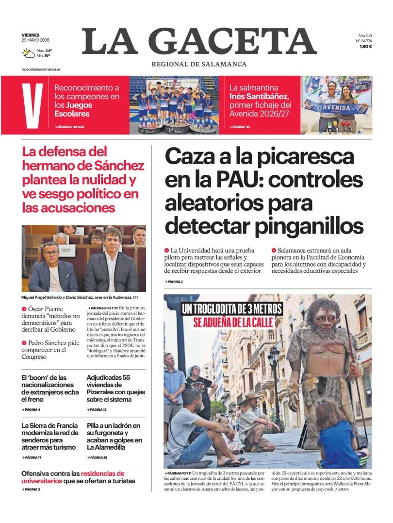 La Gaceta de Salamanca — 29/05