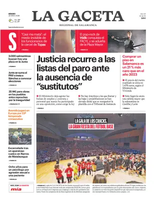 Portada de La Gaceta de Salamanca, 30 de mayo de 2026
