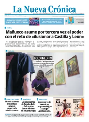 Portada de La Nueva Crónica, 12 de junio de 2026