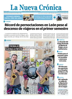 Portada de La Nueva Crónica, 25 de julio de 2026