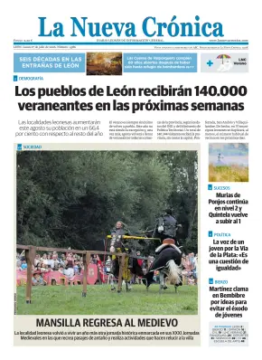 Portada de La Nueva Crónica, 27 de julio de 2026