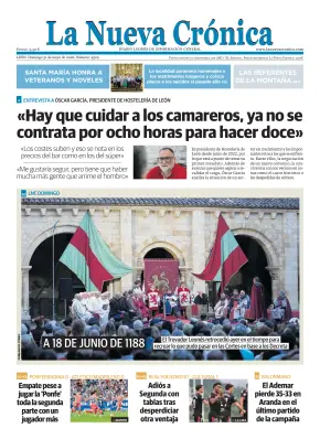 Portada de La Nueva Crónica, 31 de mayo de 2026