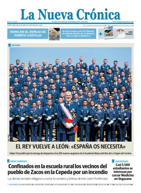 Portada de La Nueva Crónica, 8 de julio de 2026
