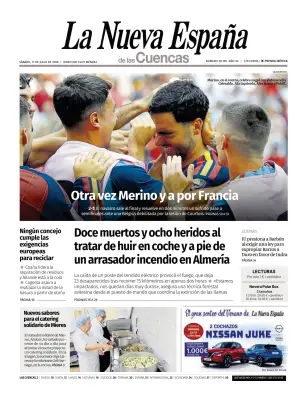 Portada de La Nueva España (Cuencas), 11 de julio de 2026