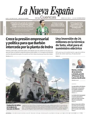 Portada de La Nueva España (Cuencas), 11 de junio de 2026