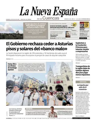 Portada de La Nueva España (Cuencas), 26 de julio de 2026