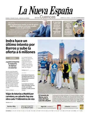 Portada de La Nueva España (Cuencas), 31 de mayo de 2026