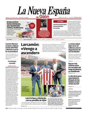 Portada de La Nueva España (Gijón), 12 de julio de 2026
