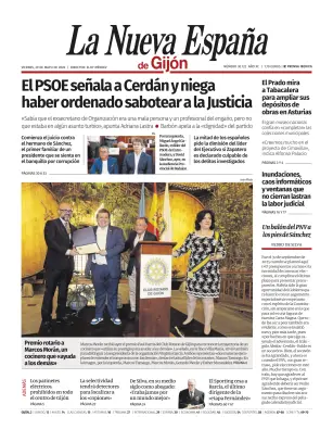 Portada de La Nueva España (Gijón), 29 de mayo de 2026