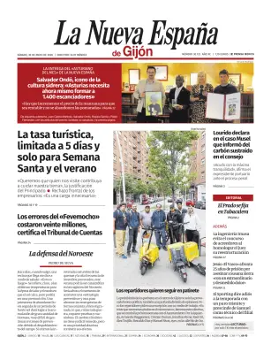 Portada de La Nueva España (Gijón), 30 de mayo de 2026