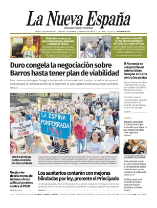Portada de La Nueva España (Occidente), 12 de junio de 2026