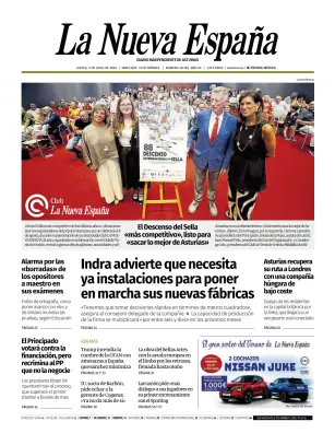 Portada de La Nueva España (Occidente), 9 de julio de 2026