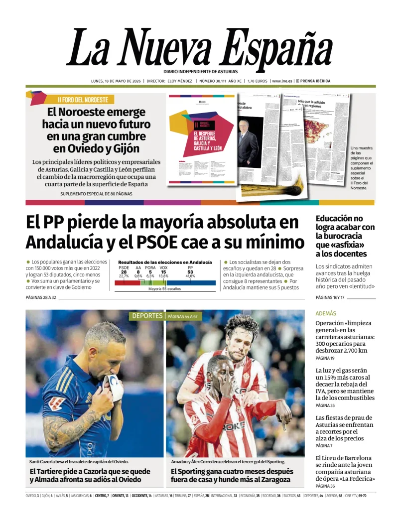 La Nueva España (Oriente) — 18/05
