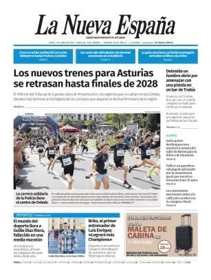Portada de La Nueva España (Oviedo), 1 de junio de 2026