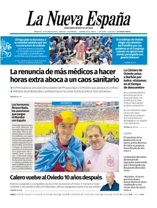Portada de La Nueva España (Oviedo), 10 de junio de 2026