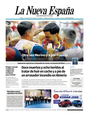Portada de La Nueva España (Oviedo), 11 de julio de 2026