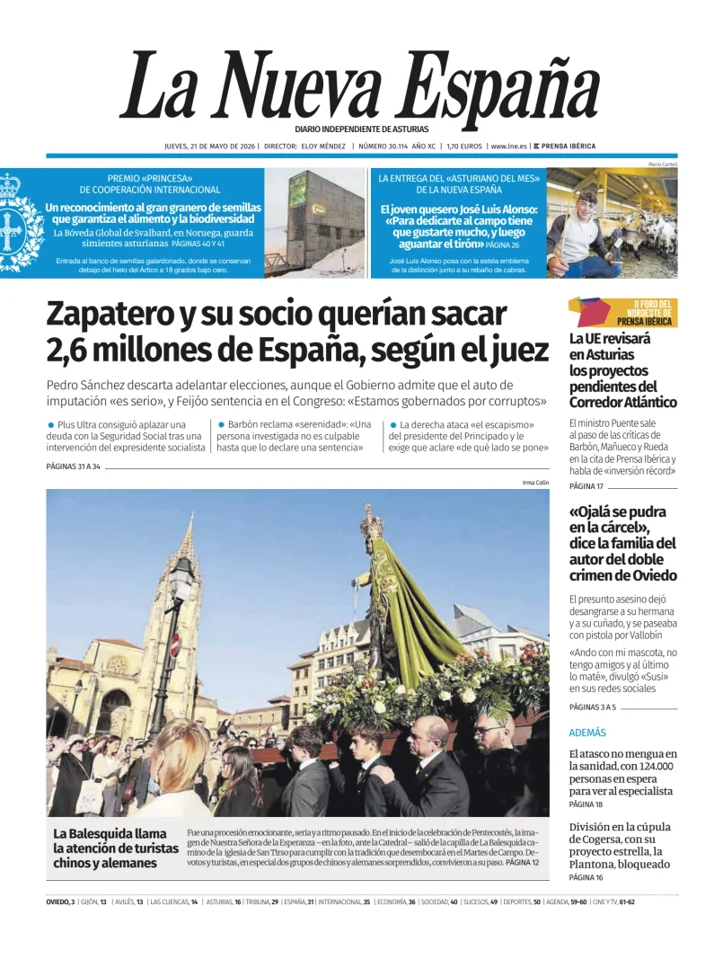 La Nueva España (Oviedo) — 21/05
