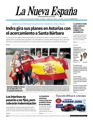 Portada de La Nueva España (Oviedo), 22 de julio de 2026