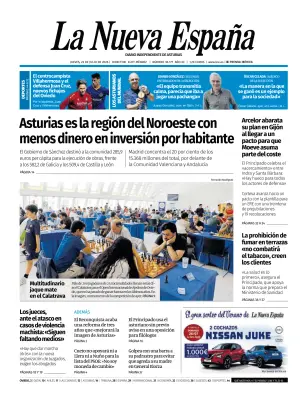 Portada de La Nueva España (Oviedo), 23 de julio de 2026