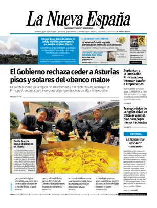Portada de La Nueva España (Oviedo), 26 de julio de 2026