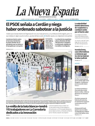 Portada de La Nueva España (Oviedo), 29 de mayo de 2026