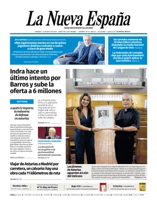 Portada de La Nueva España (Oviedo), 31 de mayo de 2026